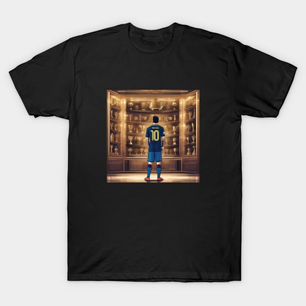 Messi Champion Trophy Cabinet Special Edition World Cup T-Shirt by The GOAT Store